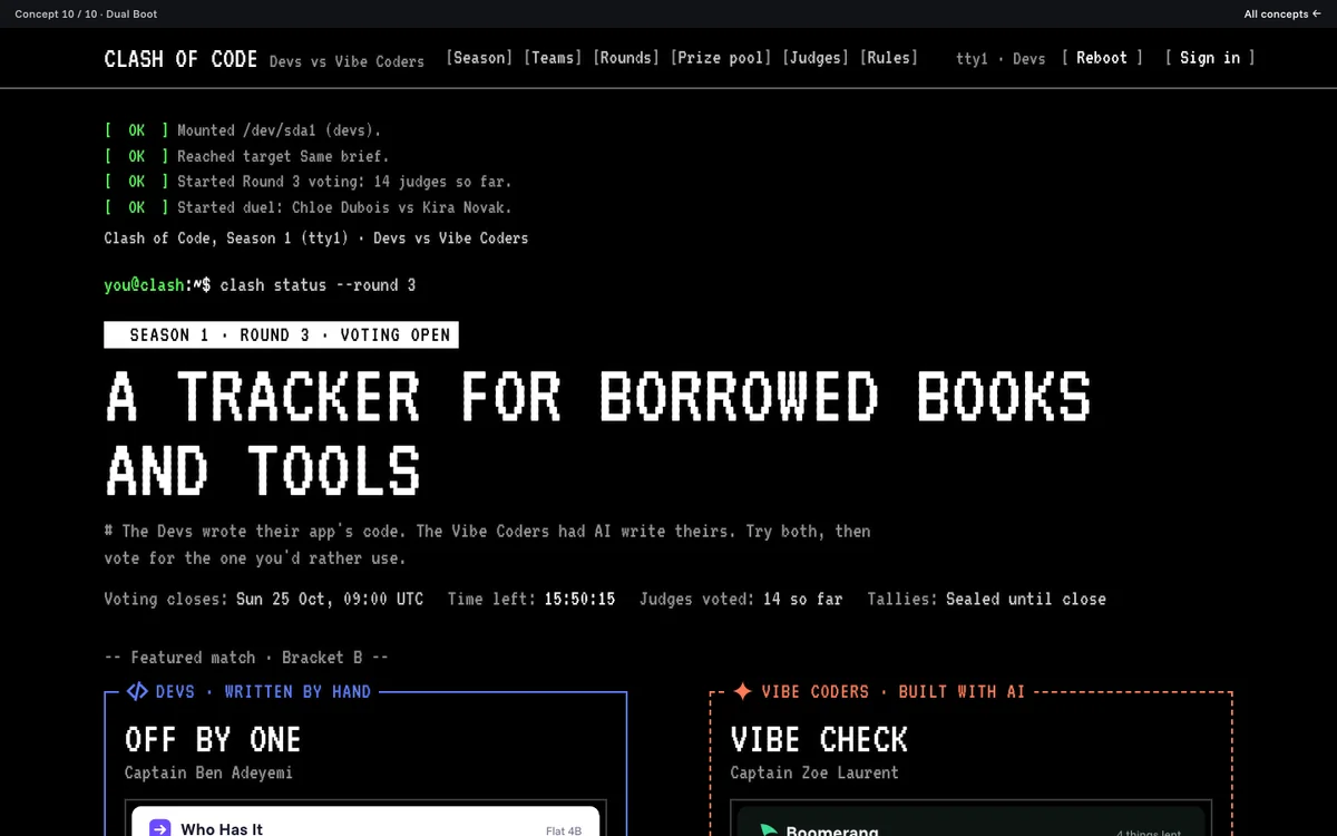Dual Boot booted as the Devs: a black text console